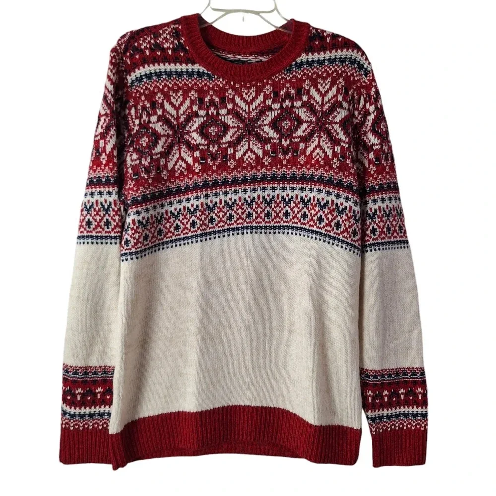VTG Abercrombie & Fitch Merino Wool Blend Fair Isle‎ Pullover Sweater